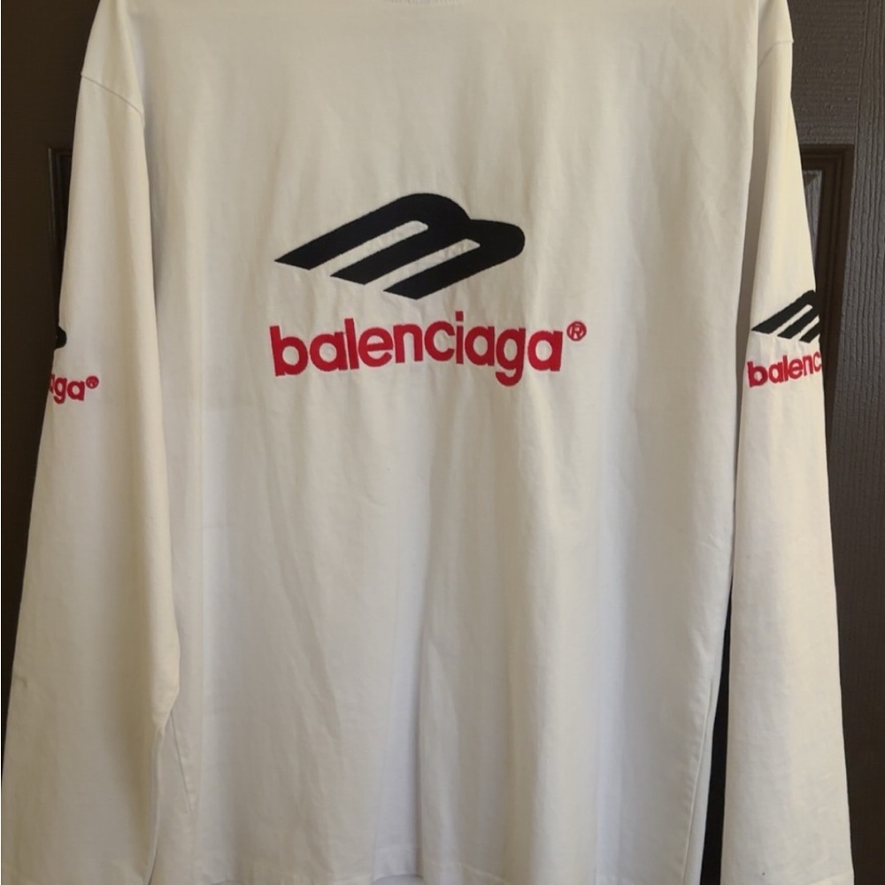 Balenciaga White Long Sleeve Shirt